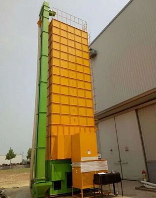 Harga bagus 21.7kw 14000m3/H Batch Type 30 Ton Paddy Dryer Mesin on line