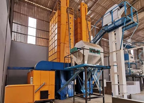 9.95kw 12000kg Pengering Padi Mentah Jenis Batch bukti polusi Tanpa Pasta